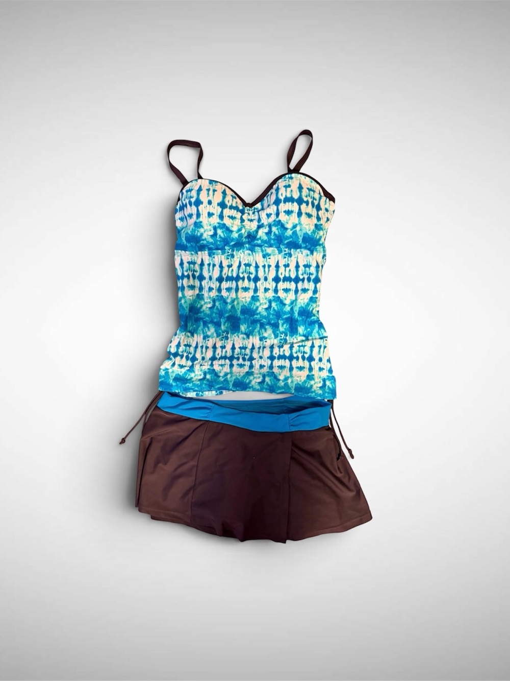 Blue Tie-Dye Tankini (small)